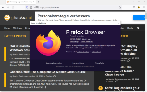 Firefox 102.0.1 发布信息