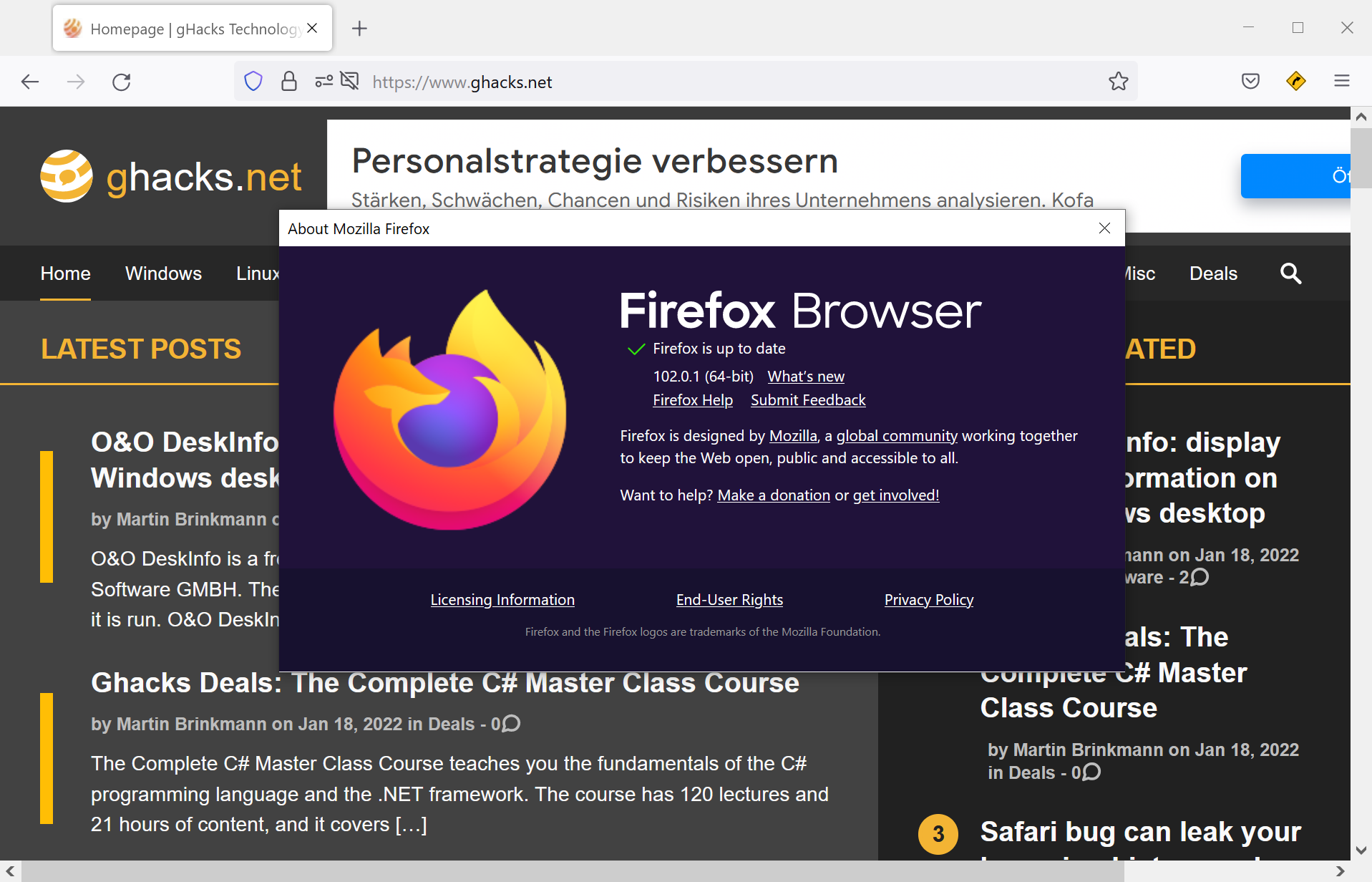Firefox 102.0.1 发布信息