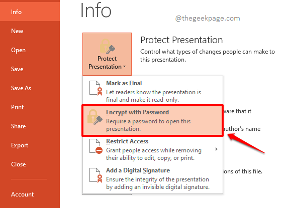 如何使用密码保护您的 PowerPoint 文档