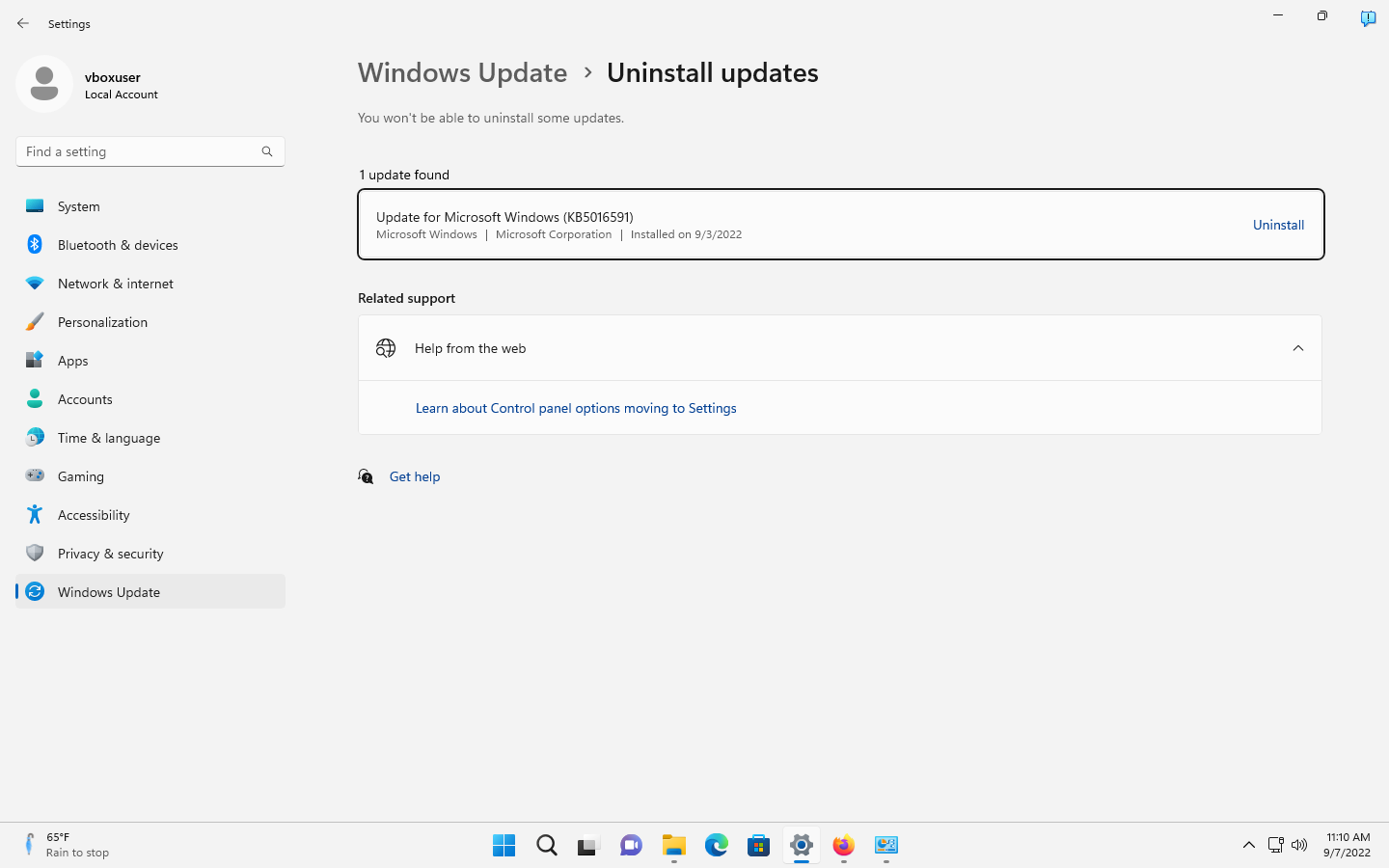 windows-11-2022-update-uninstall
