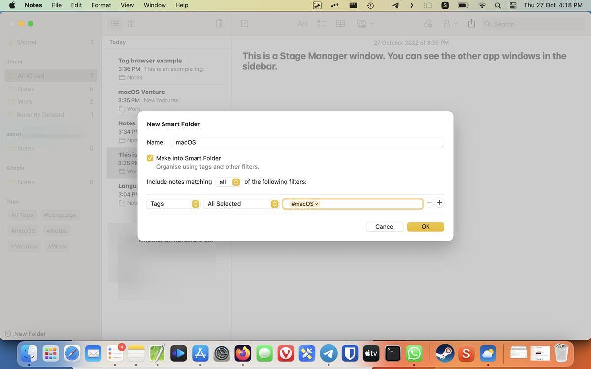 macOS-13-Ventura-Notes-app-create-a-smart-folder