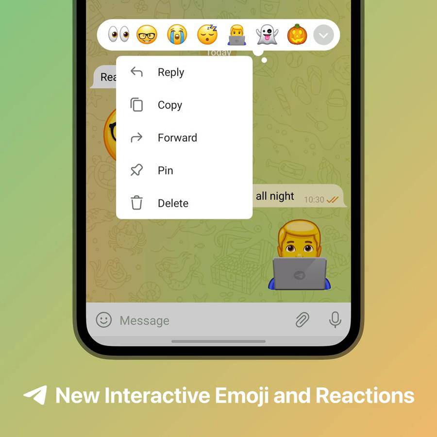 Telegram-new-emoji-reactions