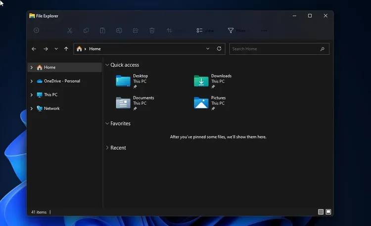 Windows-11-File-Explorer-without-Tabs