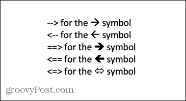 type-arrows-word-arrow-symbols