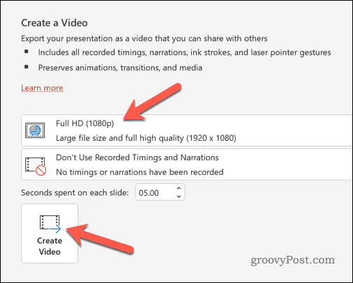 powerpoint-export-as-video-options
