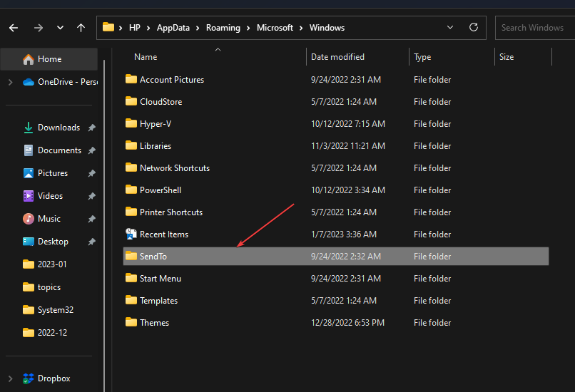 发送到Windows上缺少的压缩文件夹：简单修复