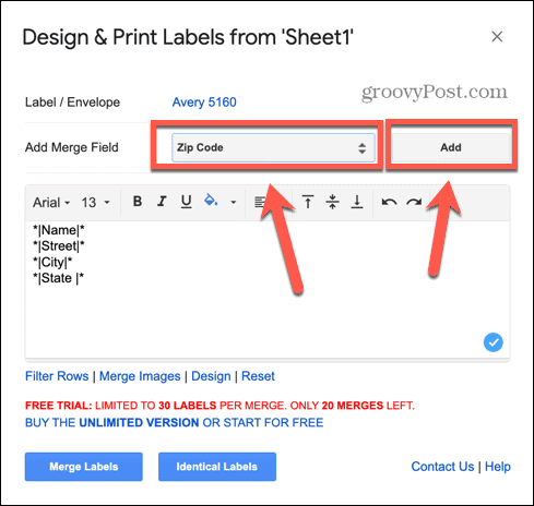 print-labels-google-sheets-add-field