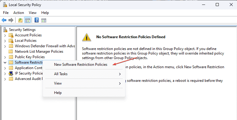 Create-New-software-Restriction-Policies
