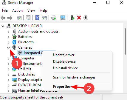 Device-manager-cameras-integrated-webcam-Properties