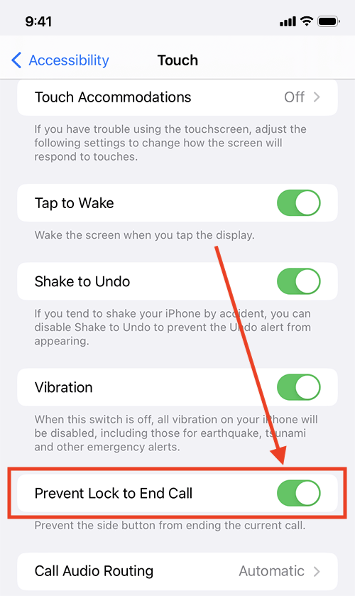 Disable-Lock-to-End-Call