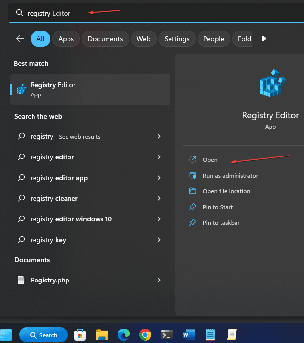 Open-Windows-registry-editor