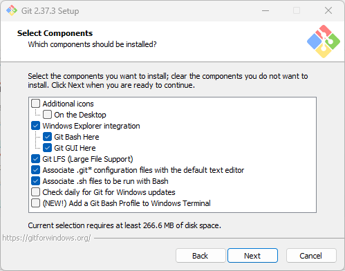 Select-components-to-install