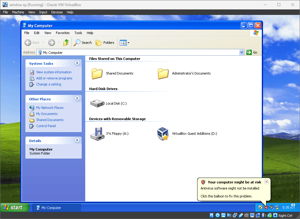 Windows-XP-installed-on-Windows-11-or-10-using-virtualBox