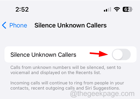 Disable-Silence-Unknown-Callers_11zon