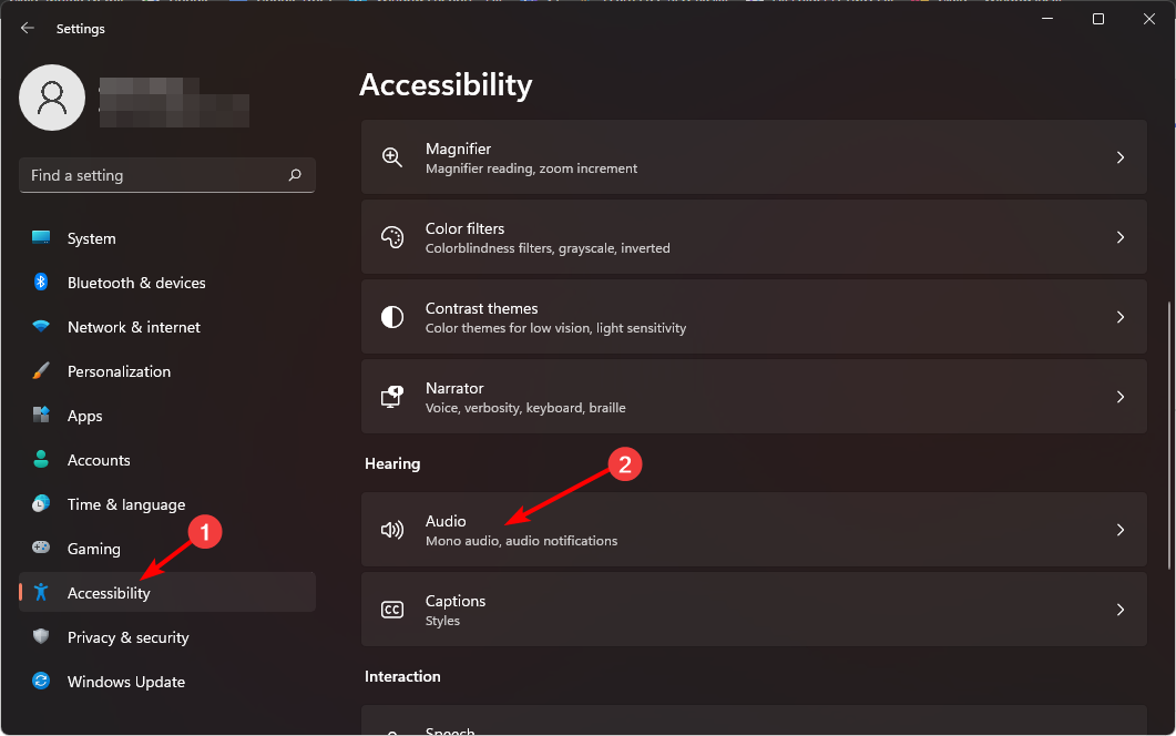 Accessibility-audio