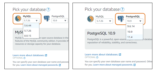 MySQL-Database-and-PostgreSQL