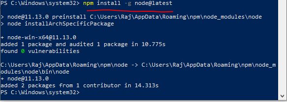 command-to-upgrade-node-to-lates-version