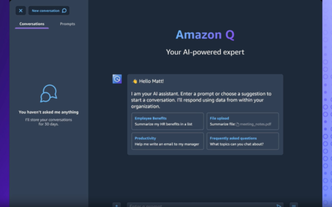 亚马逊推出适用于工作场所的 Amazon Q：ChatGPT/Bard