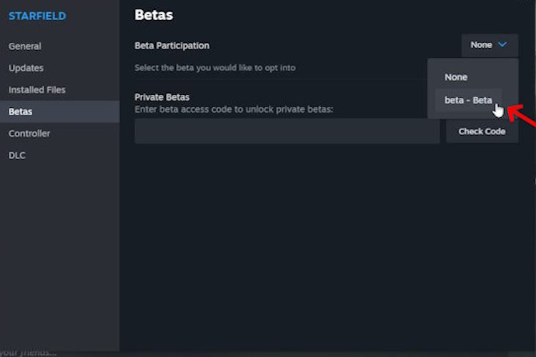 Select-the-beta-update-to-download-the-DLSS-update-for-Starfield-1