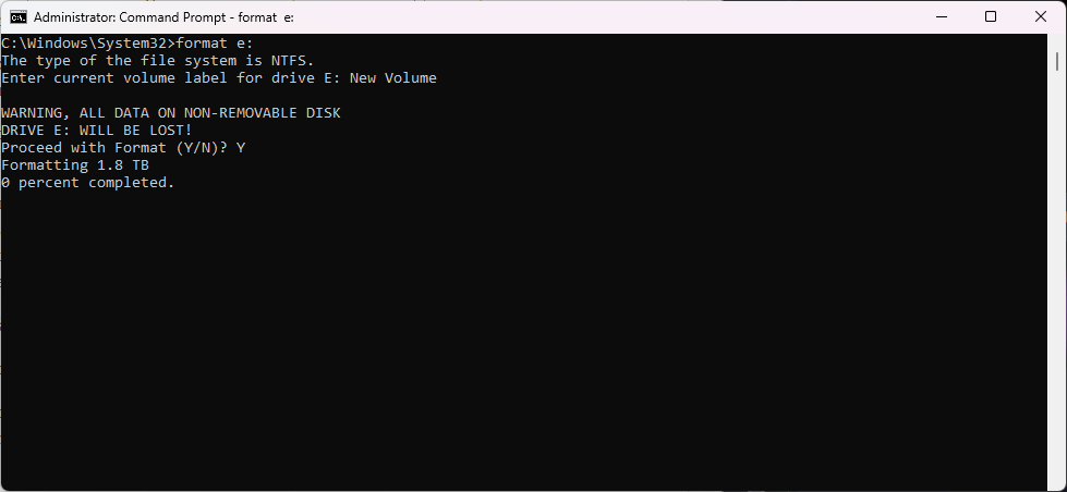 windows-format-drive-command-line