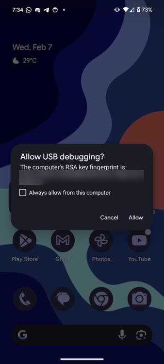 Allow-USB-debugging