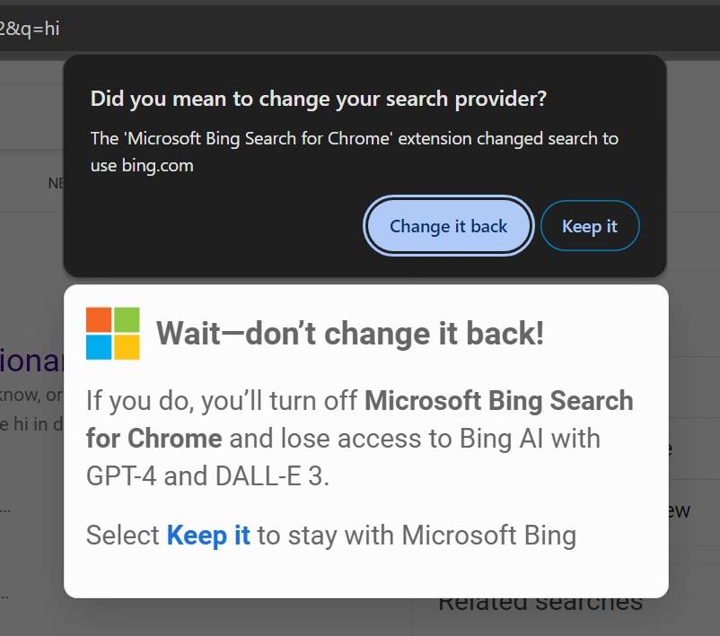 Bing-search-provider-added-to-Google-Chrome