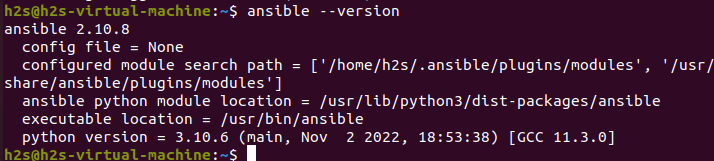 Check-the-Ansible-version-on-Ubuntu-22.04