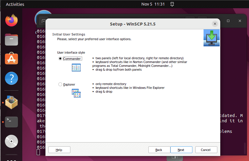 Commander-Window-WInSCP-on-Ubuntu-Linux