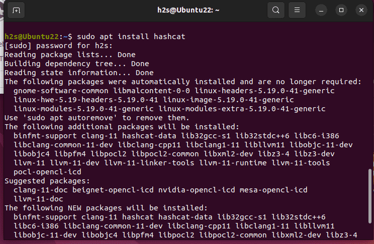 Hashcat-Ubuntu-installation