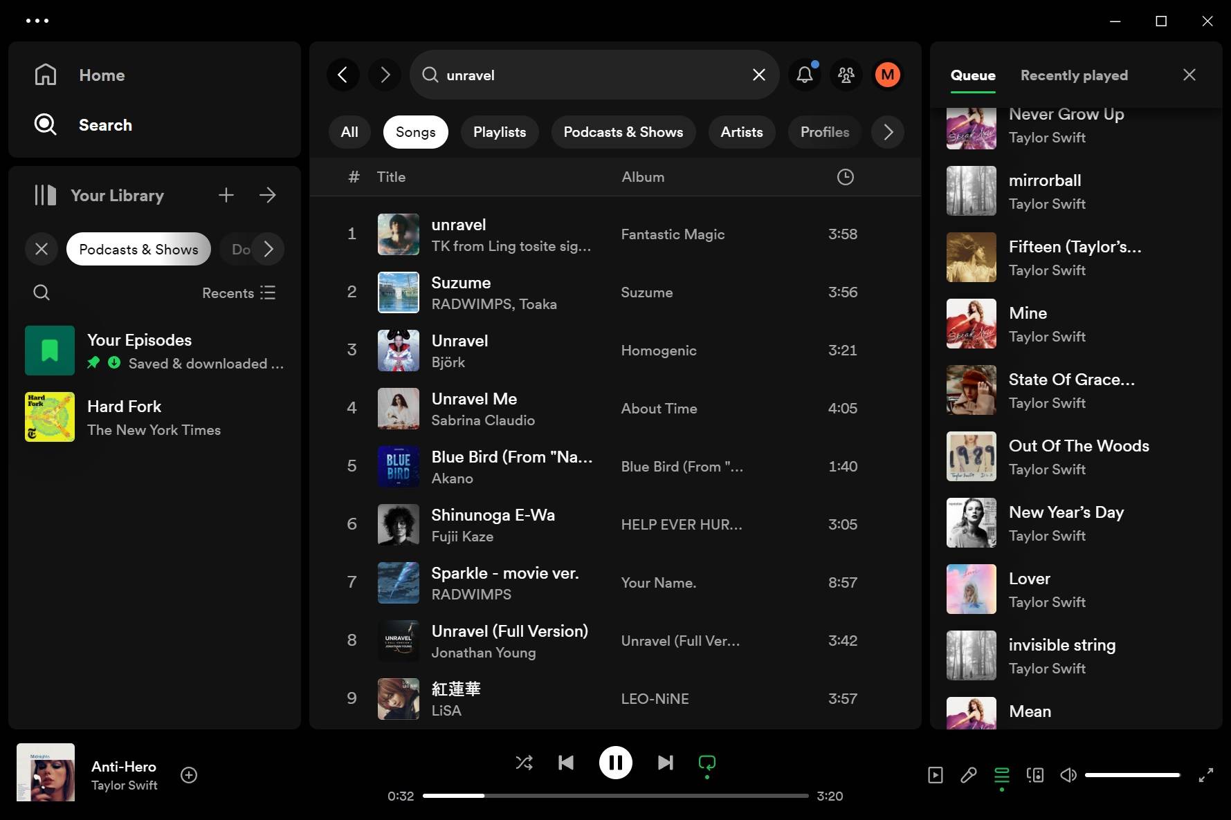 Spotify-queue-duration