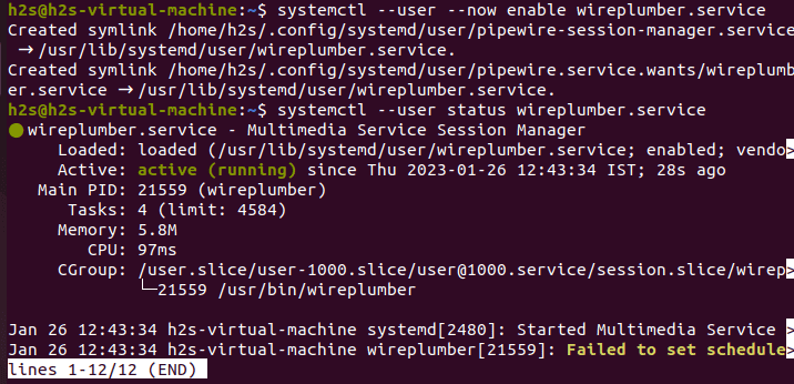 Start-and-enable-wireplumber-service-ubuntu-22.04