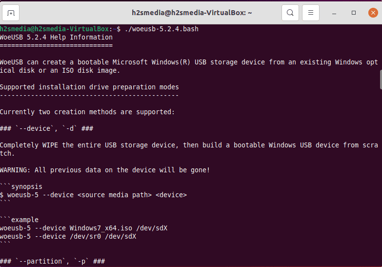 woeUSB-command-line-tool