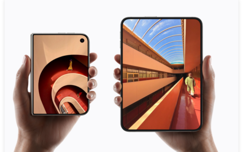 苹果发布iPhone Duo iPhone Duo采用了突破性的折叠设计，既美观又多功能且耐用，开启了既全新又极具熟悉感的可能性